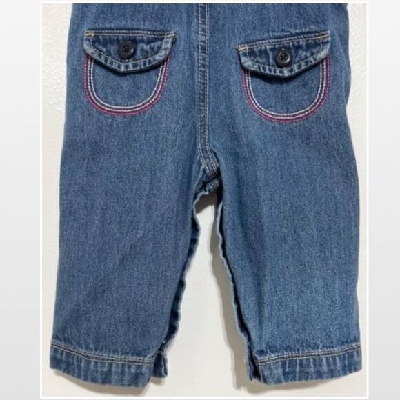 OshKosh B'gosh Baby Blue Denim Vestbak Kid Overalls - Picture 12 of 15